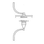 HOSI II - ΚΕΦΑΛΗ ΦΩΤΙΣΜΟΥ ΑΛΟΥΜΙΝΙΟΥ ΓΚΡΙ ΣΥΜΒΑΤΙΚΗ 1xΕ27 IP65 Φ800x200mm - Image 2