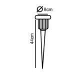 PAR38 - ΣΠΟΤ ΚΗΠΟΥ PC ΠΡΑΣΙΝΟ ΣΥΜΒΑΤΙΚΟ 1xΕ27 IP54 Φ80x440mm - Image 2