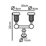 PAR38 - ΣΠΟΤ ΤΟΙΧΟΥ PC ΜΑΥΡΟ ΣΥΜΒΑΤΙΚΟ 1xΕ27 IP54 200x100x220mm - Image 2