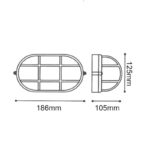 ΑΠΛΙΚΑ ΧΕΛΩΝΑ ΕΝΙΣΧΥΜΕΝΟ ΠΛΑΣΤΙΚΟ & ΓΥΑΛΙ ΛΕΥΚΟ ΣΥΜΒΑΤΙΚΟ 1xΕ27 IP44 186x125x105mm - Image 2