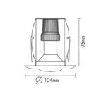 ΣΠΟΤ ΧΩΝΕΥΤΟ ΣΤΡΟΓΓΥΛΟ ΑΤΣΑΛΙ ΝΙΚΕΛ ΜΑΤ ΣΥΜΒΑΤΙΚΟ 1xE14  IP20 Φ104x95mm - Image 2