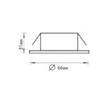 ΣΠΟΤ ΕΠΙΠΛΟΥ ΕΣΩΤΕΡΙΚΟΥ ΧΩΡΟΥ ΧΩΝΕΥΤΟ ΣΤΡΟΓΓΥΛΟ ΑΤΣΑΛΙ ΧΡΥΣΟ ΣΥΜΒΑΤΙΚΟ 1xG4 IP20 Φ72x15mm - Image 2