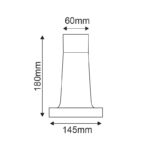 ΚΩΛΟΝΑΚΙ ΓΙΑ ΜΠΑΛΑ ΦΩΤΙΣΤΙΚΟ PC 145x60x180mm - Image 2