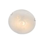 CHAPLIN-ΦΩΤΙΣΤΙΚΟ ΕΠΙΤΟΙΧΟ/ΟΡΟΦΗΣ ΧΡΩΜΙΟΥ ΓΥΑΛΙΝΟ ΣΥΜΒΑΤΙΚΟ  ΜΕ ΣΧΕΔΙΑ 3ΧE27 IP20 Φ40CM