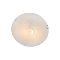 CHAPLIN-ΦΩΤΙΣΤΙΚΟ ΕΠΙΤΟΙΧΟ/ΟΡΟΦΗΣ ΧΡΩΜΙΟΥ ΓΥΑΛΙΝΟ ΣΥΜΒΑΤΙΚΟ  ΜΕ ΣΧΕΔΙΑ 3ΧE27 IP20 Φ40CM