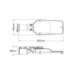 LED ΦΩΤΙΣΤΙΚΟ ΔΡΟΜΟΥ 230V AC 50W 7000LM 4000K 150⁰x75⁰ CLASS II IP66 10kV IP66 - Image 2
