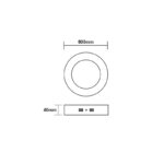 LED SLIM PANEL WHITE ROUND CEIL. 48W 3000K 3760LM Φ600 230V AC Ra80 - Image 3