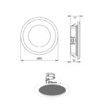 LED ΣΠΟΤ ΦΩΤΙΣΤΙΚΟ ΧΩΝΕΥΤΟ ΛΕΥΚΟ ΣΤΡΟΓΓΥΛΟ 2W 4000K 160LM 230V AC 100° Ra80 - Image 2