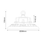 LED HIGH BAY ASTREK DIM 1-10V 100-277V AC 150W 5000K 22.500LM 90°IP65 Ra80 50.000HRS - Image 2
