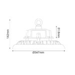 LED ΦΩΤΙΣΤΙΚΟ ΚΑΜΠΑΝΑ DIM 1-10V 100-277V AC 200W 5000K 30.000LM 90° IP65 Ra80 50.000HRS - Image 2