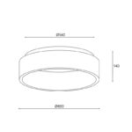 ΟΡΟΦΗΣ Φ/Σ LED 48W CCT 5350LM ΜΑΥΡΟ ΜΕΤΑΛΛΙΚΟ D60XH14CM APOLLO - Image 2
