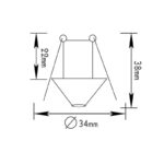 ΣΠΟΤ ΧΩΝ. BS3153A G4 ΛΕΥΚΟ ΚΩΝΟΣ - Image 2