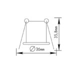 ΣΠΟΤ ΧΩΝΕΥΤΟ ΣΤΡΟΓΓΥΛΟ ΑΛΟΥΜΙΝΙΟ ΝΙΚΕΛ ΜΑΤ ΣΥΜΒΑΤΙΚΟ 1xG4 IP20 Φ36x35.8mm - Image 2