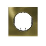 ΣΠΟΤ ΧΩΝΕΥΤΟ ΤΕΤΡΑΓΩΝΟ ΑΛΟΥΜΙΝΙΟ ΧΡΥΣΟ ΜΑΤ ΣΥΜΒΑΤΙΚΟ 1xG4 IP20 Φ55mm