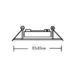 ΣΠΟΤ ΕΣΩΤΕΡΙΚΟΥ ΧΩΡΟΥ ΧΩΝΕΥΤΟ ΚΙΝΗΤΟ ΤΕΤΡΑΓΩΝΟ ΑΛΟΥΜΙΝΙΟ ΜΝΠΡΟΝΖΕ ΣΥΜΒΑΤΙΚΟ 1xGU10 IP20 Φ83mm - Image 2