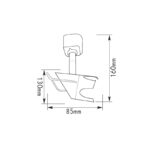 MASTO - ΣΠΟΤ ΡΑΓΑΣ ΜΟΝΟΦΑΣΙΚΟ ΑΛΟΥΜΙΝΙΟ ΓΚΡΙ ΣΥΜΒΑΤΙΚΟ 1xGU10 IP20 85x130x160mm - Image 2