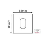 ΣΠΟΤ ΕΔΩΤΕΡΙΚΟΥ ΧΩΡΟΥ ΧΩΝΕΥΤΟ ΚΕΝΟ 617 ΤΕΤΡΑΓΩΝΟ ΑΛΟΥΜΙΝΙΟ ΜΑΥΡΟ ΣΥΜΒΑΤΙΚΟ 1xGU10 IP20 Φ88mm - Image 2