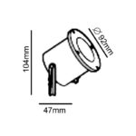 ΣΠΟΤ ΤΟΙΧΟΥ ΑΛΟΥΜΙΝΙΟ ΑΜΜΩΔΕΣ ΓΚΡΙ ΣΥΜΒΑΤΙΚΟ 1XGU10 IP65 47x92x104mm - Image 2