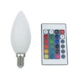 LED SMD C37 4W IR RGB 3000K 230V AC 300LM RA80 30000HRS 270° 1xE14