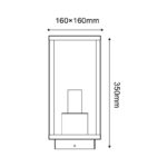 CELIA - ΦΑΝΑΡΙ ΚΗΠΟΥ ΕΠΙΔΑΠΕΔΙΟ ΑΤΣΑΛΙΝΟ ΜΑΥΡΟ ΣΥΜΒΑΤΙΚΟ 1XE27 IP44 160x160x350mm - Image 2