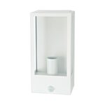 CELIA - ΦΑΝΑΡΙ ΑΠΛΙΚΑ ΚΗΠΟΥ ΕΠΙΤΟΙΧΟ ΑΝΙΧΝΕΥΤΗ ΚΙΝΗΣΗΣ ΛΕΥΚΟ ΣΥΜΒΑΤΙΚΟ 1XE27 IP44 160x110x330mm