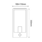 CELIA - ΦΑΝΑΡΙ ΑΠΛΙΚΑ ΚΗΠΟΥ ΕΠΙΤΟΙΧΟ ΑΝΙΧΝΕΥΤΗ ΚΙΝΗΣΗΣ ΛΕΥΚΟ ΣΥΜΒΑΤΙΚΟ 1XE27 IP44 160x110x330mm - Image 2