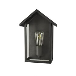 CELIA - ΦΑΝΑΡΙ ΑΠΛΙΚΑ ΚΗΠΟΥ ΕΠΙΤΟΙΧΟ ΑΤΣΑΛΙΝΟ ΜΑΥΡΟ ΣΥΜΒΑΤΙΚΟ 1XE27 IP44 220x120x325mm