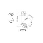 GREY LED TRACK LIGHT 35W 4.000K 4WIRES 24° 2570LM 230V Ra80 - Image 4