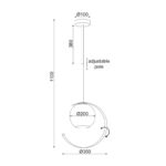 ΚΡΕΜΑΣΤΟ Φ/Σ 1ΧΕ27 ΜΕΤΑΛΛΙΚΟ ΧΡΥΣΟ+ΠΕΡΛΕ ΓΥΑΛΙ Φ35ΧΗ100CM IPARELLE - Image 4