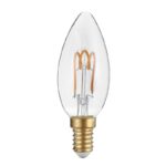 FILAMENT LED C35 3W 2700K 230V AC 220LM RA80 30000HRS 300° 1xE14