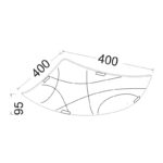 NETTO ΠΛΑΦΟΝΙΕΡΑ ΤΕΤΡΑΓΩΝΗ ΣΧΕΔΙΑ Φ400ΜM ΣΥΜΒΑΤΙΚΟ 3XE27 - Image 2