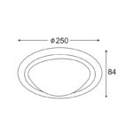 VALLETTA-ΦΩΤΙΣΤΙΚΟ ΕΠΙΣΤΟΙΧΟ/ΟΡΟΦΗΣ ΑΣΗΜΙ ΑΚΡΥΛΙΚΟ ΣΤΡΟΓΓΥΛΟ ΣΥΜΒΑΤΙΚΟ IP20 1XE27 Φ27CM - Image 2