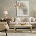 ΚΡΕΜΑΣΤΟ Φ/Σ 5XE14 ΠΑΤΙΝΑ - ΓΚΡΙ ΑΜΠΑΖΟΥΡ Φ54cm AVIGNON - Image 5