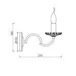 NETTO ΦΩΤΙΣΤΙΚΟ ΕΠΙΤΟΙΧΟ ΛΕΥΚΗ ΠΛΑΤΙΝΑ ΜΕΤΑΛΛΙΚΗ ΣΥΜΒΑΤΙΚΟ 1ΧΕ14 IP20 270Χ180mm - Image 2