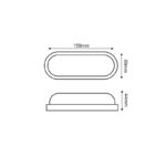 LED PC WHITE WALL LUMINAIRE 230V AC IP65 10W 900lm 3000K 110° Ra80 - Image 4