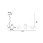 NETTO ΦΩΤΙΣΤΙΚΟ ΚΡΕΜΑΣΤΟ ΓΥΑΛΙΣΤΟ ΧΑΛΚΙΝΟ ΜΕΤΑΛΛΙΚΟ ΣΥΜΒΑΤΙΚΟ 4ΧΕ14 IP20 1020Χ1020mm - Image 3