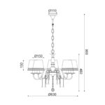 NETTO ΦΩΤΙΣΤΙΚΟ ΚΡΕΜΑΣΤΟ ΜΑΥΡΟ ΜΕΤΑΛΛΙΚΟ ΣΥΜΒΑΤΙΚΟ 5ΧΕ14 IP20 Φ630Χ900mm - Image 2