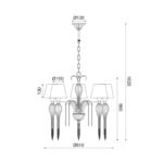 NETTO ΦΩΤΙΣΤΙΚΟ ΚΡΕΜΑΣΤΗ ΜΑΥΡΟ ΜΑΤ ΜΕΤΑΛΛΙΚΟ ΣΥΜΒΑΤΙΚΟ 5ΧΕ14 IP20 Φ610Χ1020mm - Image 2