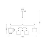NETTO ΦΩΤΙΣΤΙΚΟ ΚΡΕΜΑΣΤΟ ΜΑΥΡΟ ΜΑΤ ΜΕΤΑΛΛΙΚΟ ΣΥΜΒΑΤΙΚΟ 4ΧΕ14 IP20 Φ100Χ830mm - Image 3