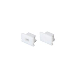 SET OF WHITE ΠΛΑΣΤΙΚΟ END CAPS FOR P127 1PC WITH HOLE & 1PC WITHOUT HOLE