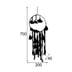 ΟΝΕΙΡΟΠΑΓΙΔΑ ΥΦΑΣΜΑΤΙΝΗ ΠΟΛΥΧΡΩΜΗ 10 LED ΛΑΜΠΑΚΙΑ ΣΕ ΣΕΙΡΑ ΘΕΡΝΟ ΛΕΥΚΟ ΜΕ ΜΠΑΤΑΡΙΕΣ (2xAA) & ΔΙΑΦΑΝΟ ΚΑΛΩΔΙΟ IP20 Φ200x700mm - Image 4