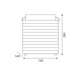 EBEKO ΜΑΥΡΟ ΜΕΤΑΛΛΙΚΟ ΦΑΝΑΡΙ ΚΑΙ ΠΛΑΣΤΙΚΟ ΚΕΡΙ 1 LED ΘΕΡΜΟ ΛΕΥΚΟ ΜΠΑΤΑΡΙΑ 3xAAA IP44 140x140x195mm - Image 4