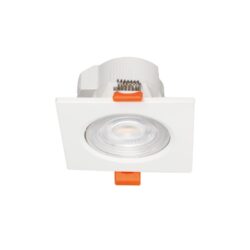 LED SMD ΧΩΝΕΥΤΟ ΚΙΝΗΤΟ ΦΩΤΙΣΤΙΚΟ ΣΠΟΤ ΜΕ ΔΙΑΚΟΠΤΗ ΛΕΥΚΟ ΤΕΤΡΑΓΩΝΟ 230V AC 7W CCT 40°IP20 Ra80 ΜΕ ΠΡΟΡΥΘΜΙΣΗ 3000K