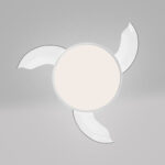 ΑΝΕΜΙΣΤΗΡΑΣ ΟΡΟΦΗΣ ΜΕ ΦΩΣ DIM ΛΕΥΚΟΣ ΜΕ 3 ΠΤΕΡΥΓΙΑ ΔΙΑΦΑΝΑ ΤΗΛΕΧΕΙΡΙΣΤΗΡΙΟ & ΧΡΟΝΟΔΙΑΚΟΠΤΗ LED 36W CCT 2000LM  DC 35W Φ1320mm - Image 3