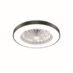 ΑΝΕΜΙΣΤΗΡΑΣ ΟΡΟΦΗΣ ΜΕ ΦΩΣ ΜΑΥΡΟΣ ΜΕ 7 ΠΤΕΡΥΓΙΑ PC ΔΙΑΦΑΝΑ ΤΗΛΕΧΕΙΡΙΣΤΗΡΙΟ & ΧΡΟΝΟΔΙΑΚΟΠΤΗ LED 36W CCT 2000LM  DC 22W Φ500xΥ140mm