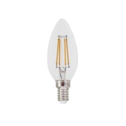 FILAMENT LED C35 4W 4000K 230V AC 490LM RA80 30000HRS 360° 1xE14