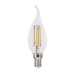 FILAMENT LED STEP-DIM C35 4W TIP 2700K 230V AC 570LM RA80 30000HRS 360° 1xE14