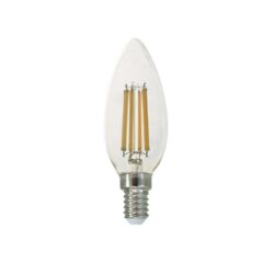 FILAMENT LED C35 6W 4000K 230V AC 770LM RA80 30000HRS 360° 1xE14