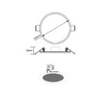 FLEX W ROUND LED SLMPANEL 19W 6000K 1520LM 230V AC Φ50-210 120° - Image 3