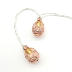 ΔΙΑΚΟΣΜΗΤΙΚΑ ΛΑΜΠΑΚΙΑ ΑΝΑΝΑ ΜΕΤΑΛΛΙΚΟ ΧΑΛΙΚΙΝΟ 10 LED ΣΕ ΣΕΙΡΑ ΘΕΡΜΟ ΛΕΥΚΟ ΜΠΑΤΑΡΙΕΣ 3xΑΑ ΜΕ ΧΡΟΝΟΔΙΑΚΟΠΤΗ 6ΟΝ/18OFF